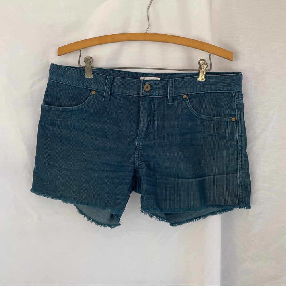 CARVE DESIGNS Blue Corduroy Frayed Hem Shorts Size 8
